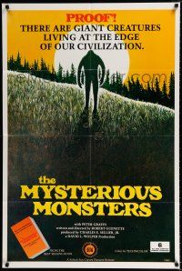 2t587 MYSTERIOUS MONSTERS 1sh '75 proof that Bigfoot & the Loch Ness Monster exist!