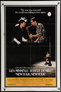 2t600 NEW YORK NEW YORK style B 1sh '77 Robert De Niro plays sax while Liza Minnelli sings!