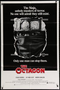 2t618 OCTAGON 1sh '80 Chuck Norris is the only man who can stop the unholy masters of terror!
