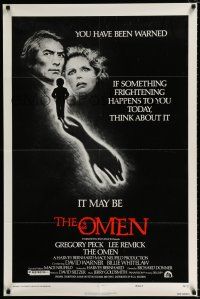 2t620 OMEN style F 1sh '76 Gregory Peck, Lee Remick, Satanic horror, it may be the Omen!