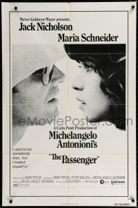 2t645 PASSENGER 1sh '75 Antonioni, c/u of Jack Nicholson & Maria Schneider!