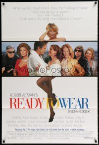 2t682 PRET-A-PORTER 1sh '94 Robert Altman, Basinger, Sophia Loren, sexy nearly-naked model!