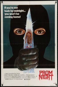 2t691 PROM NIGHT 1sh '80 Jamie Lee Curtis won't be coming home if she's not back by midnight!
