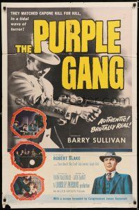 2t696 PURPLE GANG 1sh '59 Robert Blake, Barry Sullivan, they matched Al Capone crime for crime!