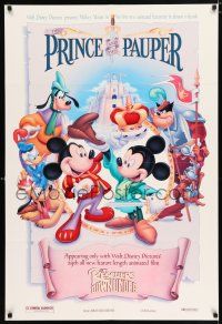 2t721 RESCUERS DOWN UNDER/PRINCE & THE PAUPER DS 1sh '90 Disney cartoon double-feature!