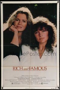 2t726 RICH & FAMOUS 1sh '81 great portrait image of Jacqueline Bisset & Candice Bergen!