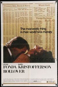 2t734 ROLLOVER int'l 1sh '81 great close up of sexy Jane Fonda & Kris Kristofferson in tux!