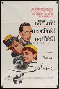 2t003 SABRINA 1sh R62 Audrey Hepburn, Humphrey Bogart, William Holden, Billy Wilder