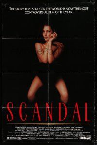 2t751 SCANDAL 1sh '89 super sexy naked Joanne Whalley-Kilmer in the most controversial film!