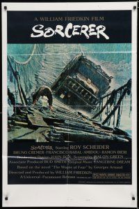 2t799 SORCERER style B 1sh '77 William Friedkin, image of truck crossing rope bridge!