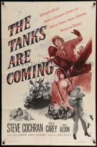2t847 TANKS ARE COMING 1sh '51 Sam Fuller, Steve Cochran, Uncle Sam's iron-nerved yanks in tanks!