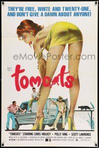 2t890 TOMCATS 1sh '77 classic super sexy artwork, they don't give a damn about anyone!