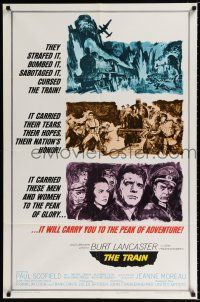 2t901 TRAIN style A 1sh '65 Burt Lancaster & Paul Scofield in WWII, directed by Frankenheimer!