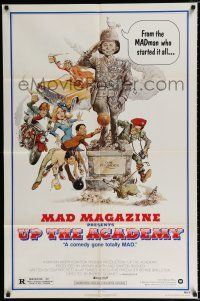 2t919 UP THE ACADEMY 1sh '80 MAD Magazine, Jack Rickard art of Alfred E. Newman!