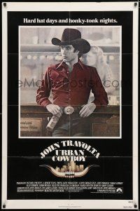 2t921 URBAN COWBOY 1sh '80 John Travolta in cowboy hat with Lone Star beer!