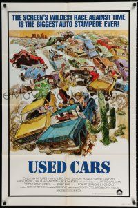 2t923 USED CARS int'l 1sh '80 Robert Zemeckis, great completely different art by Kossin!
