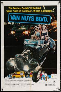 2t926 VAN NUYS BLVD. 1sh '79 sexy teens cruising Los Angeles streets in hot rods!