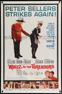2t939 WALTZ OF THE TOREADORS 1sh '62 wacky image of Peter Sellers pinching maid!
