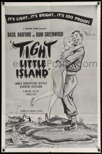 2t956 WHISKY GALORE military 1sh R50s Basil Radford hugging Joan Greenwood, Tight Little Island!