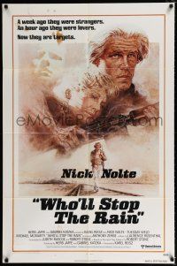 2t961 WHO'LL STOP THE RAIN 1sh '78 artwork of Nick Nolte & Tuesday Weld by Tom Jung!