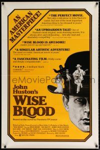 2t969 WISE BLOOD 1sh '79 John Huston, Brad Dourif, Ned Beatty, Harry Dean Stanton!