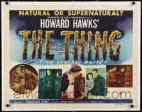 2w064 THING linen 1/2sh '51 Howard Hawks classic horror, shows five scenes from the movie!
