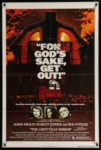2x219 AMITYVILLE HORROR 1sh '79 great image of haunted house, for God's sake get out!