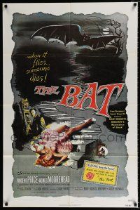 2x224 BAT 1sh R80s great art of Vincent Price & sexy fallen girl, when it flies, someone dies!
