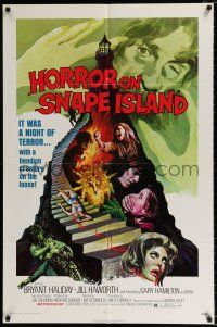 2x333 HORROR ON SNAPE ISLAND 1sh '72 a night of terror with a fiendish creature on the loose!