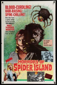 2x334 HORRORS OF SPIDER ISLAND 1sh '62 one bite and it turned him into a most hideous monster!