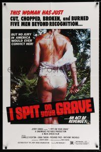 2x342 I SPIT ON YOUR GRAVE 1sh '78 classic image of woman who tortured 5 men beyond recognition!