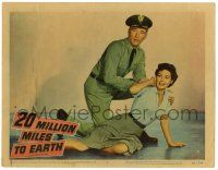 2x015 20 MILLION MILES TO EARTH LC #5 '57 cop William Hopper & Joan Taylor terrified of monster!