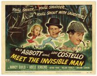 2x027 ABBOTT & COSTELLO MEET THE INVISIBLE MAN TC '51 wacky art of Bud & Lou with Adele Jergens!