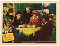 2x038 ABBOTT & COSTELLO MEET THE KILLER BORIS KARLOFF LC #5 '49 Bud & Lou playing bridge!