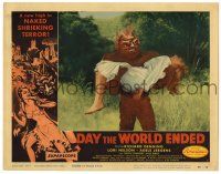 2x068 DAY THE WORLD ENDED LC #1 '56 Roger Corman, close up of the wacky monster carrying girl!