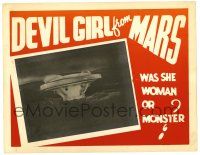 2x072 DEVIL GIRL FROM MARS Canadian LC '55 cool image of alien ship, was she woman or monster?