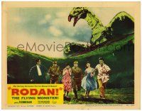 2x159 RODAN LC #5 '57 cool image of six Japanese people running away from The Flying Monster!