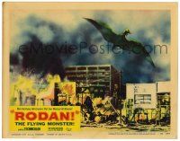 2x161 RODAN LC #7 '57 Sora no Daikaiju Radon, art of The Flying Monster over destroyed Fukuoka!