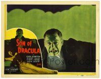 2x167 SON OF DRACULA LC #7 R48 great super c/u of vampire Lon Chaney Jr. with mouth wide open!
