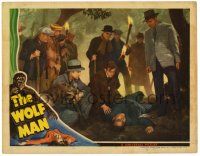 2x009 WOLF MAN LC '41 Claude Rains & men find unconscious Lon Chaney after he becomes human again!