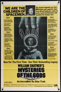 2x388 MYSTERIES OF THE GODS 1sh '76 William Shatner narrated weirdness documentary, ancient aliens
