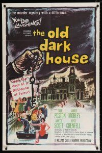 2x397 OLD DARK HOUSE 1sh '63 William Castle's killer-diller with a nuthouse of kooks!