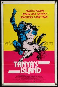 2x448 TANYA'S ISLAND 1sh R84 Playboy, wild art of ape & sexy nearly naked Vanity!