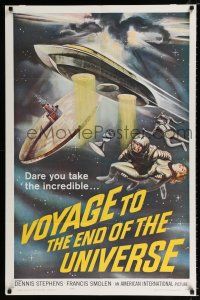 2x472 VOYAGE TO THE END OF THE UNIVERSE 1sh '64 AIP, Ikarie XB 1, cool outer space sci-fi art!