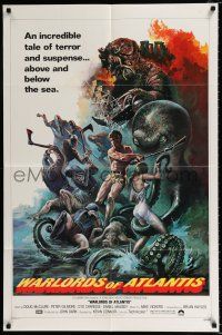 2x475 WARLORDS OF ATLANTIS 1sh '78 really cool fantasy artwork with monsters by Joseph Smith!