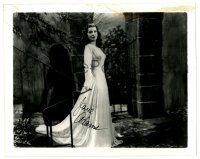 2y019 JANE ADAMS signed 8x10 REPRO still '80s full-length in beautiful gown from House of Dracula!