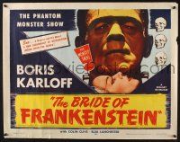 2y067 BRIDE OF FRANKENSTEIN 1/2sh R53 wonderful super close up of Boris Karloff as the monster!