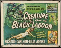2y070 CREATURE FROM THE BLACK LAGOON style A 1/2sh '54 Reynold Brown art of monster & Julie Adams!