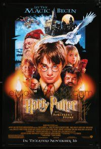 2y037 HARRY POTTER & THE PHILOSOPHER'S STONE signed advance 1sh '01 by director Chris Columbus!