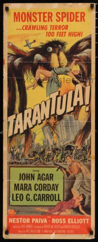 2y040 TARANTULA signed insert '55 by John Agar, Reynold Brown art of 100 foot high spider monster!